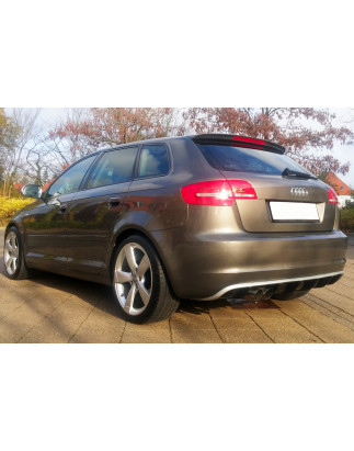 Sottoparaurti posteriore Audi A3 8P stile RS3 (restyling 2008-2012) 3 e 5 porte (Cod. C-C-L-CSP0094)