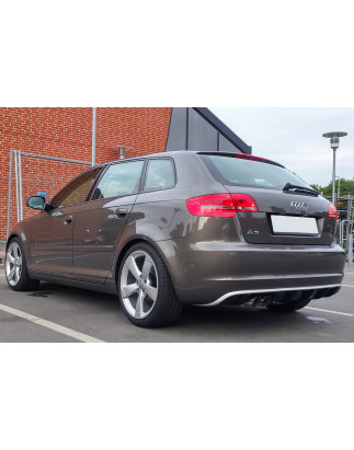 Sottoparaurti posteriore Audi A3 8P stile RS3 (restyling 2008-2012) 3 e 5 porte (Cod. C-C-L-CSP0094)