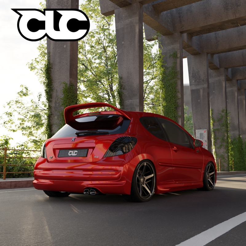 Spoiler posteriore Peugeot 207 stile WRC (2006-2012) (Cod. C-C-L-CSP0210)