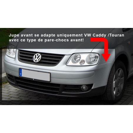 Sottoparaurti anteriore Volkswagen Caddy 2K / Touran 1T stile Sportline (Cod. C-C-L-CSP0256)