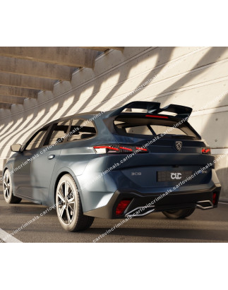 Spoiler posteriore Peugeot 308 SW III station wagon dal 2021 (Cod. C-C-L-CSP0333)