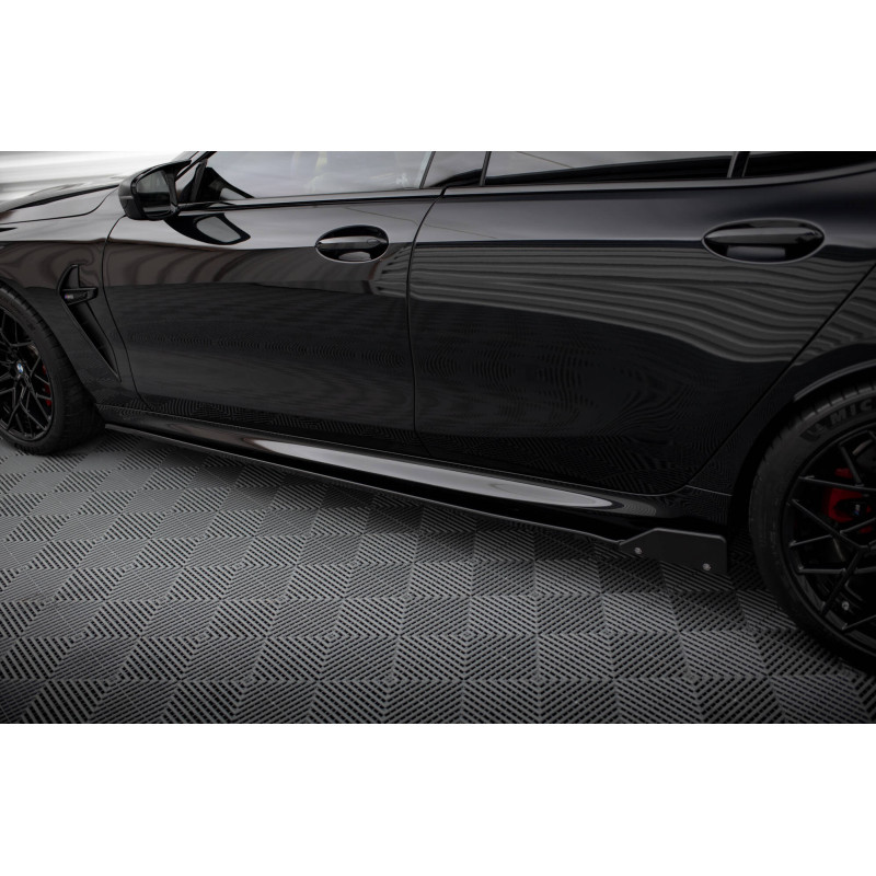 Diffusori minigonne V.1 + Flaps BMW M8 Gran Coupe F93 / 8 Gran Coupe M-Pack G16 (Cod. M-BM-M8-G16-GC