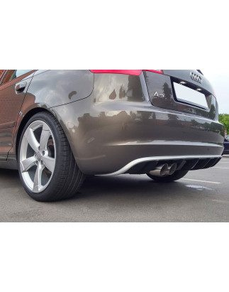Diffusore posteriore Audi A3 8P (restyling 2008-2012) stile RS3 (Cod. C-C-L-CSP0465)