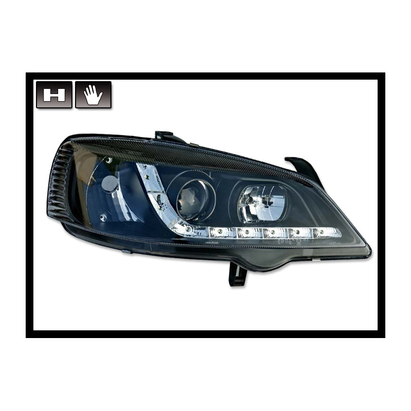 Fari Day Light Opel Astra G Nero (Cod. E-FAO0082)