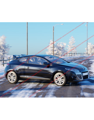 Spoiler posteriore Renault Megane 3 Coupé - stile RS per modello standard (Cod. C-C-L-CSP0467)