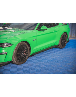 Diffusori minigonne street pro V.1 + Flaps Ford Mustang GT Mk6 Facelift (Cod. M-FOMU6FGTCNC-SD1B+SRF