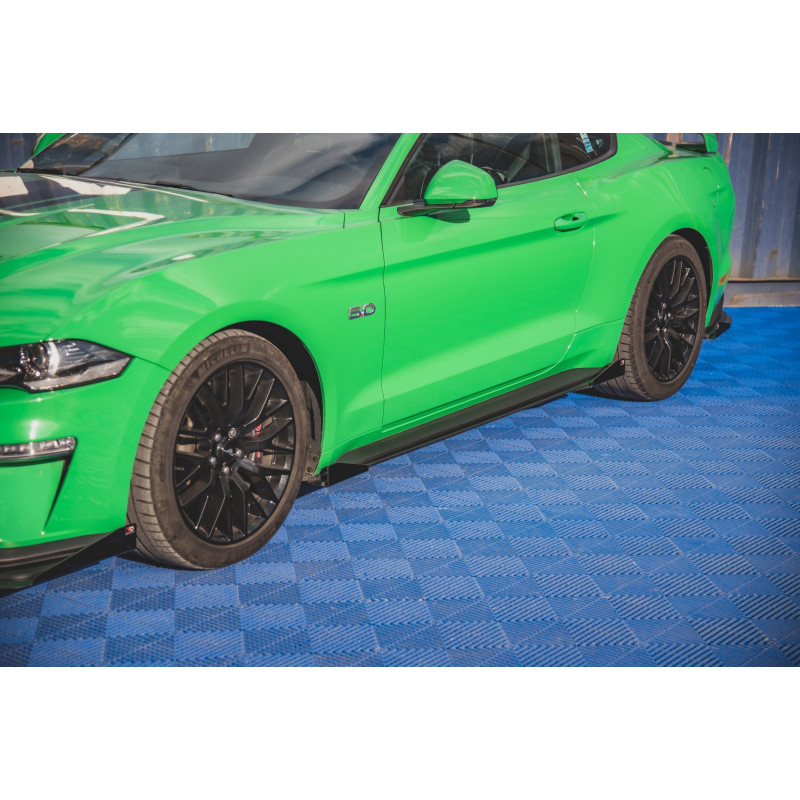 Diffusori minigonne street pro V.1 + Flaps Ford Mustang GT Mk6 Facelift (Cod. M-FOMU6FGTCNC-SD1B+SRF
