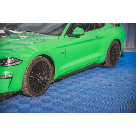 Diffusori minigonne street pro V.1 + Flaps Ford Mustang GT Mk6 Facelift (Cod. M-FOMU6FGTCNC-SD1B+SRF