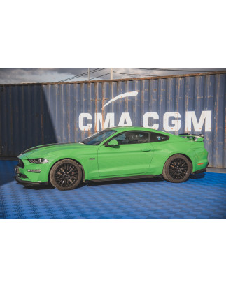 Diffusori minigonne street pro V.1 + Flaps Ford Mustang GT Mk6 Facelift (Cod. M-FOMU6FGTCNC-SD1B+SRF