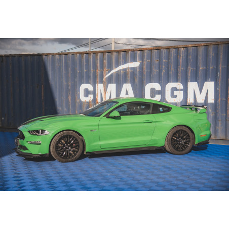 Diffusori minigonne street pro V.1 + Flaps Ford Mustang GT Mk6 Facelift (Cod. M-FOMU6FGTCNC-SD1B+SRF