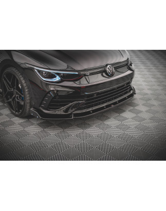 SPLITTER ANTERIORE V.2 + Flaps Volkswagen Golf R  / Variant  Mk8 (Cod. M-VW-GO-8-R-FD2G+FSF)