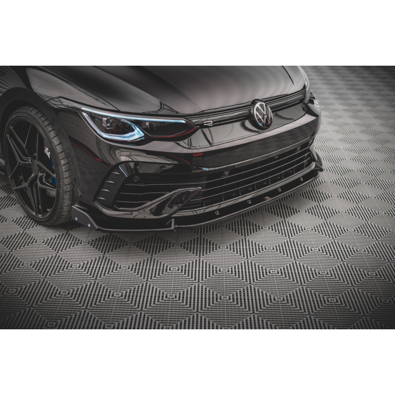 SPLITTER ANTERIORE V.2 + Flaps Volkswagen Golf R  / Variant  Mk8 (Cod. M-VW-GO-8-R-FD2G+FSF)