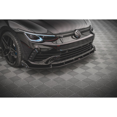 SPLITTER ANTERIORE V.2 + Flaps Volkswagen Golf R  / Variant  Mk8 (Cod. M-VW-GO-8-R-FD2G+FSF)