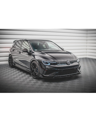 SPLITTER ANTERIORE V.2 + Flaps Volkswagen Golf R  / Variant  Mk8 (Cod. M-VW-GO-8-R-FD2G+FSF)