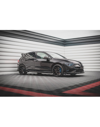 Splitters posteriori laterali V.2 + Flaps Volkswagen Golf R  Mk8 (Cod. M-VW-GO-8-R-RSD2G+RSF)