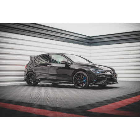 Splitters posteriori laterali V.2 + Flaps Volkswagen Golf R  Mk8 (Cod. M-VW-GO-8-R-RSD2G+RSF)