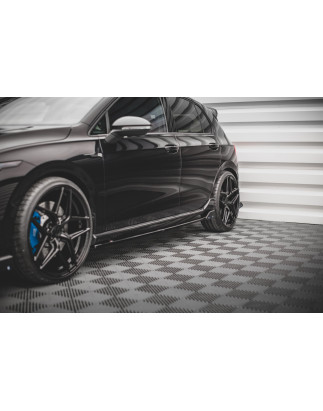 Diffusori minigonne V.2 + Flaps Volkswagen Golf R  Mk8 (Cod. M-VW-GO-8-R-SD2G+SF)
