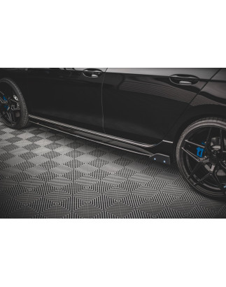 Diffusori minigonne V.2 + Flaps Volkswagen Golf R  Mk8 (Cod. M-VW-GO-8-R-SD2G+SF)