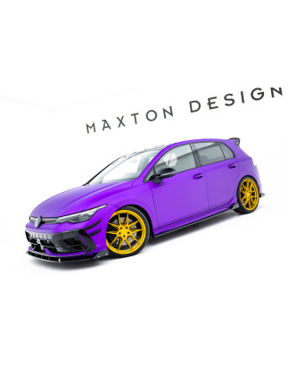 Diffusori minigonne V.2 + Flaps Volkswagen Golf R  Mk8 (Cod. M-VW-GO-8-R-SD2G+SF)