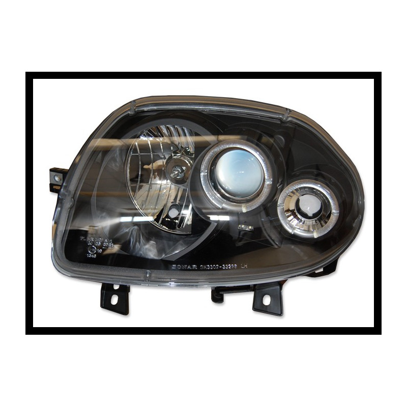 Fari Anteriori Angel Eyes Renault Clio II '98 Black Mod.II (Cod. E-FAR0046)