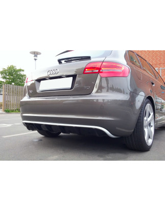 Sottoparaurti posteriore Audi A3 8P stile RS3 (restyling 2008-2012) (Cod. C-C-L-CSP0697)