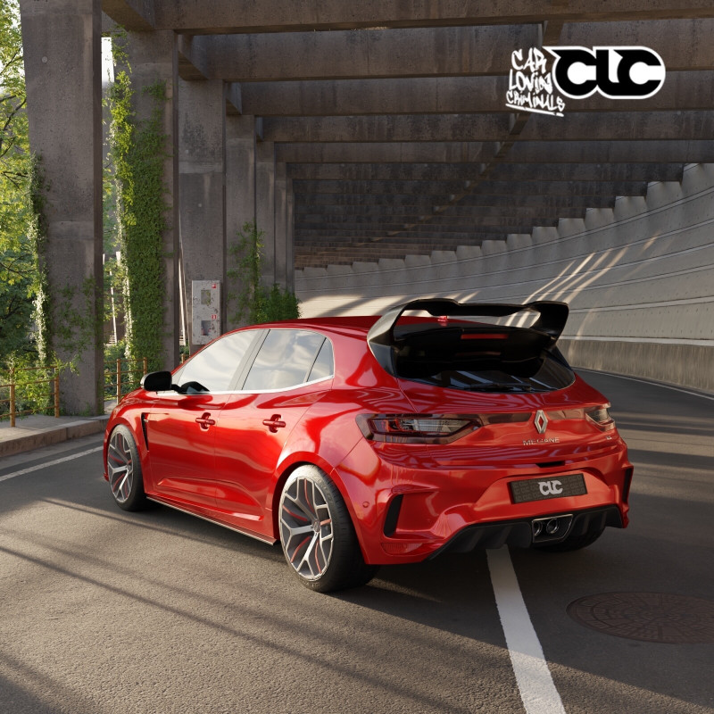 Spoiler posteriore Renault Megane 4 RS stile RS Cup - solo versione RS (Cod. C-C-L-CSP0829)