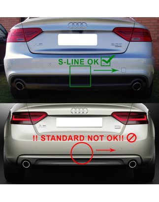 Sottoparaurti posteriore Audi A5 8T S-Line (2012-2016) (Cod. C-C-L-CSP0878)