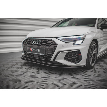 SPLITTER ANTERIORE street pro Audi S3 / A3 S-Line 8Y (Cod. M-AUA38YSLINECNC-FD1B)