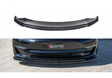 Splitter anteriore V.2 Tesla Model 3 nero opaco (Cod. TE-MODEL3-1-FD2R+FD2T) TE-MODEL3-1-FD2R+FD2T