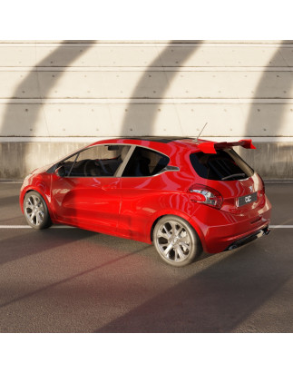 Spoiler posteriore Peugeot 208 stile R5 Rally (2012-2019) (Cod. C-C-L-CSP0961)