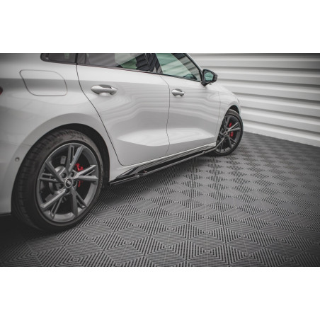 Diffusori minigonne V.1 Audi S3 / A3 S-Line Sportback / berlina 8Y / 8Y Facelift (Cod. M-AU-A3-8Y-SL