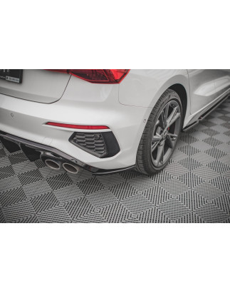 Splitters posteriori laterali V.2 Audi S3 / A3 S-Line Sportback 8Y (Cod. M-AU-A3-8Y-SLINE-RSD2G)