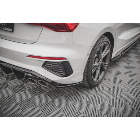 Splitters posteriori laterali V.2 Audi S3 / A3 S-Line Sportback 8Y (Cod. M-AU-A3-8Y-SLINE-RSD2G)