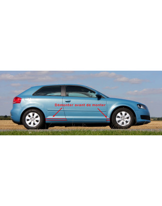 Minigonne laterali Audi A3 8P 3 porte stile S3 (2003-2012) (Cod. C-C-L-CSP0999)