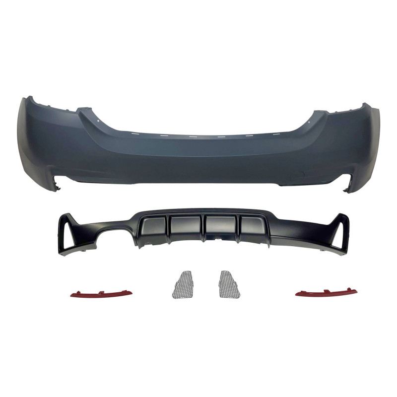 Paraurti Posteriore BMW F32 / F33 / F36 Look M Performance 1 Uscite doppio (Cod. E-TCBF322F320)