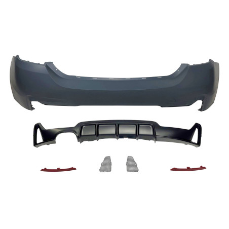 Paraurti Posteriore BMW F32 / F33 / F36 Look M Performance 1 Uscite doppio (Cod. E-TCBF322F320)