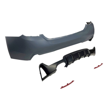 Paraurti Posteriore BMW F32 / F33 / F36 Look M Performance 1 Uscite doppio (Cod. E-TCBF322F320)