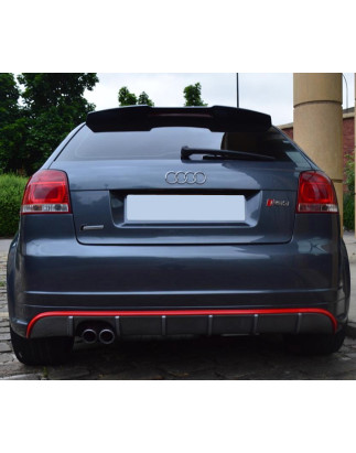 Spoiler posteriore Audi A3 8P 3 porte stile RS3 (2003-2012) (Cod. C-C-L-CSP1332)