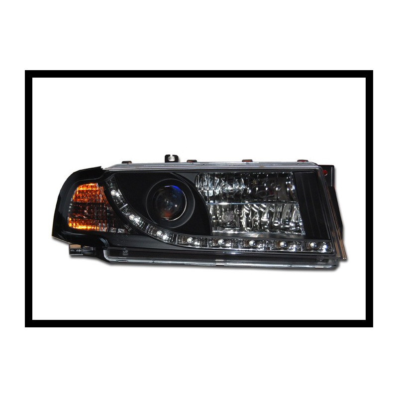 Fari Day Light Skoda Octavia '01-04 Black (Cod. E-FASK006)