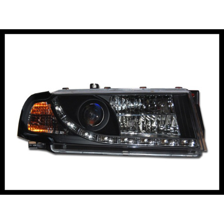 Fari Day Light Skoda Octavia '01-04 Black (Cod. E-FASK006)