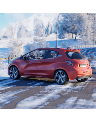 Spoiler posteriore Peugeot 208,2012-2019 (Cod. C-C-L-CSP1347)