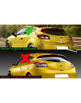 Spoiler posteriore Renault Megane 3 RS stile Cup - versione restyling (Cod. C-C-L-CSP1381)