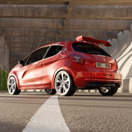 Spoiler posteriore Peugeot 208 R5 stile Rally (2012-2019) (Cod. C-C-L-CSP1459)