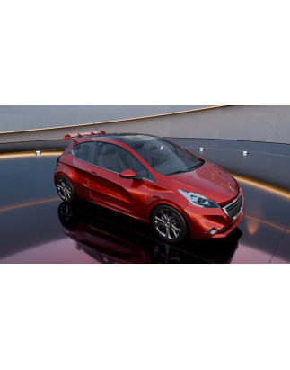 Spoiler posteriore Peugeot 208 R5 stile Rally (2012-2019) (Cod. C-C-L-CSP1459)