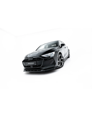 Splitter anteriore V.1 adatto a Audi A3 Sedan 8Y Facelift (Cod. M-AU-A3-8YF-S-FD1G)