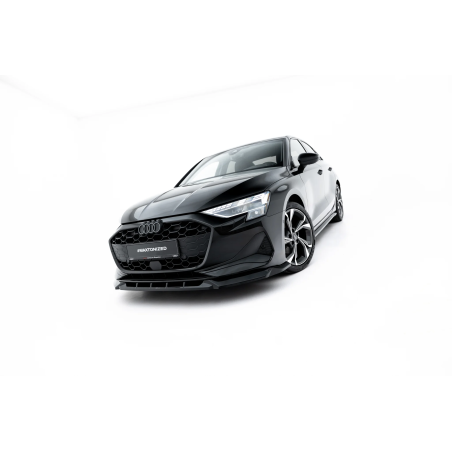 Splitter anteriore V.1 adatto a Audi A3 Sedan 8Y Facelift (Cod. M-AU-A3-8YF-S-FD1G)