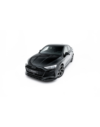 Splitter anteriore V.1 adatto a Audi A3 Sedan 8Y Facelift (Cod. M-AU-A3-8YF-S-FD1G)