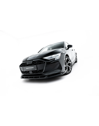 Splitter anteriore V.2 adatto a Audi A3 Sedan 8Y Facelift (Cod. M-AU-A3-8YF-S-FD2G)