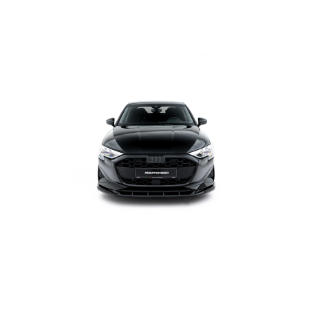 Splitter anteriore V.2 adatto a Audi A3 Sedan 8Y Facelift (Cod. M-AU-A3-8YF-S-FD2G)