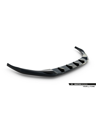 Splitter anteriore V.2 adatto a Audi A3 Sedan 8Y Facelift (Cod. M-AU-A3-8YF-S-FD2G)